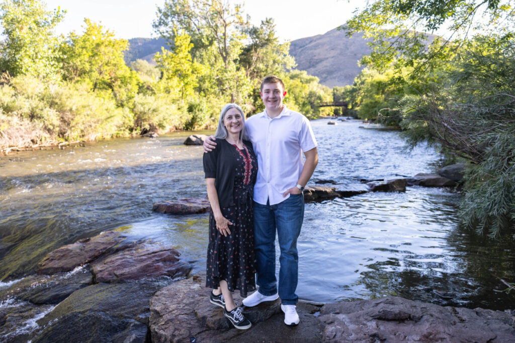 Colorado family and senior photographer in Golden along the river