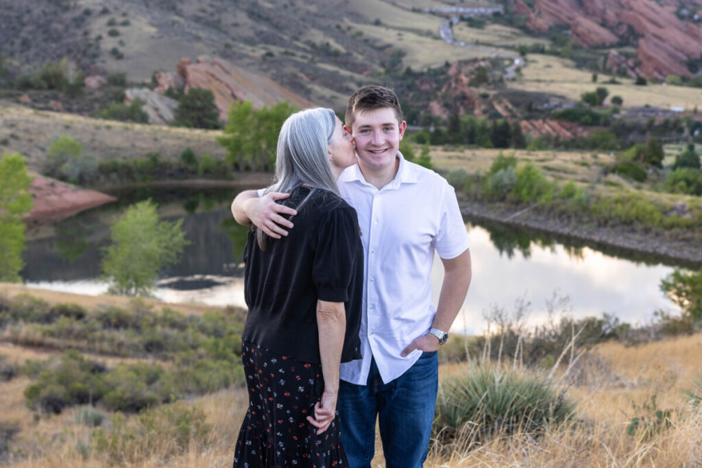 Colorado high school senior photography session with mom and son