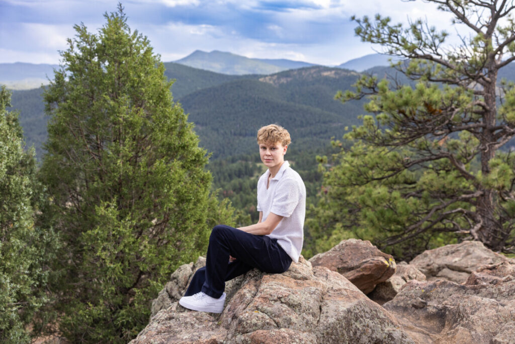 Mountain photographer of teen in Colorado for senior pictures