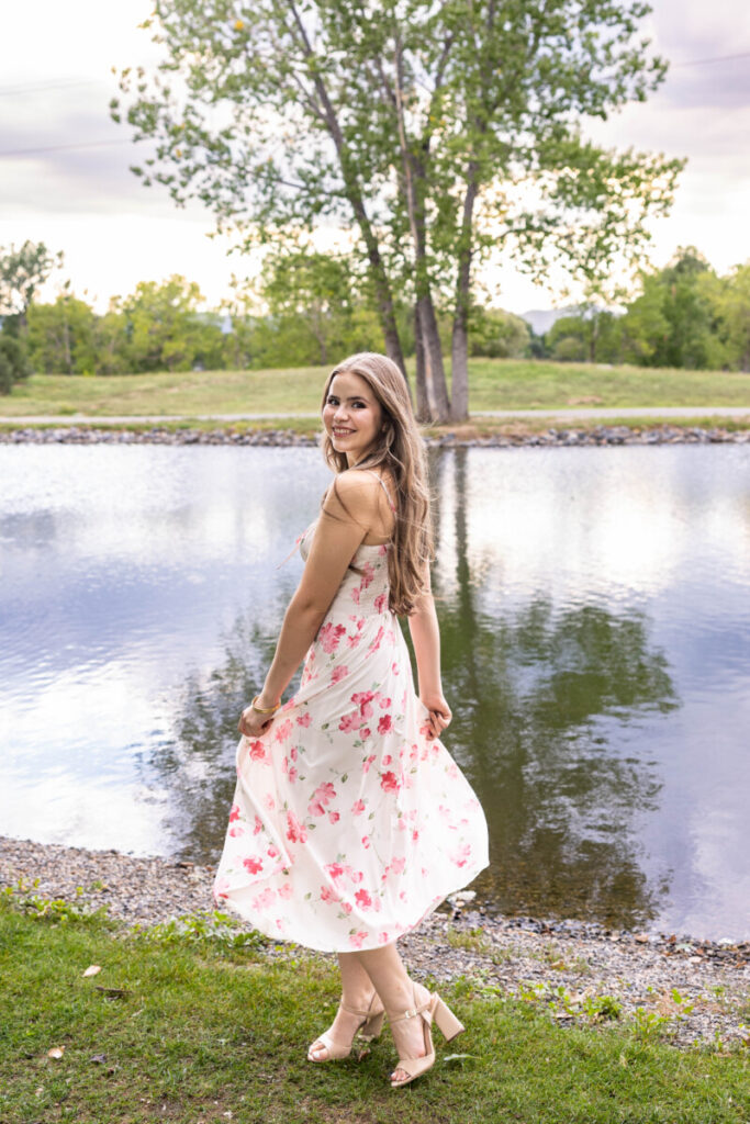 Colorado high school senior photography session at sunset