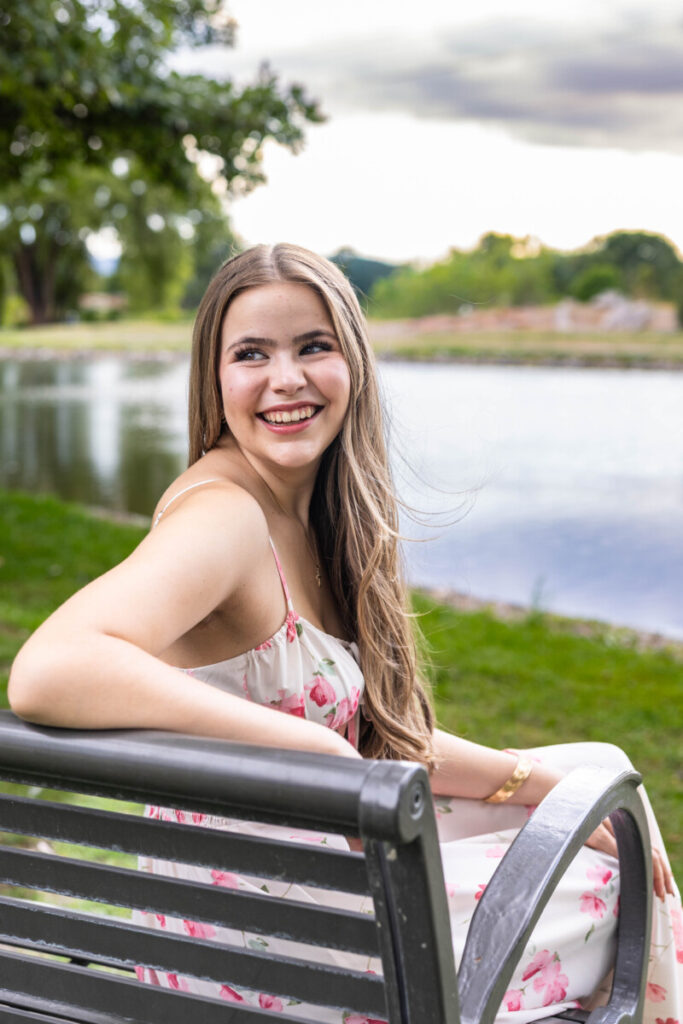 Littleton high school senior photographer at Hudson Gardens in Colorado