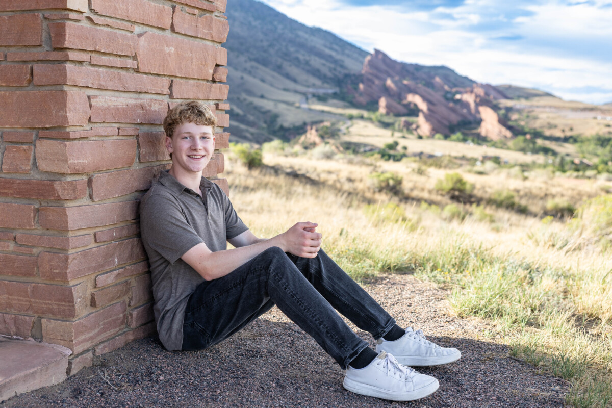 Colorado red rocks photography session with a teen senior boy