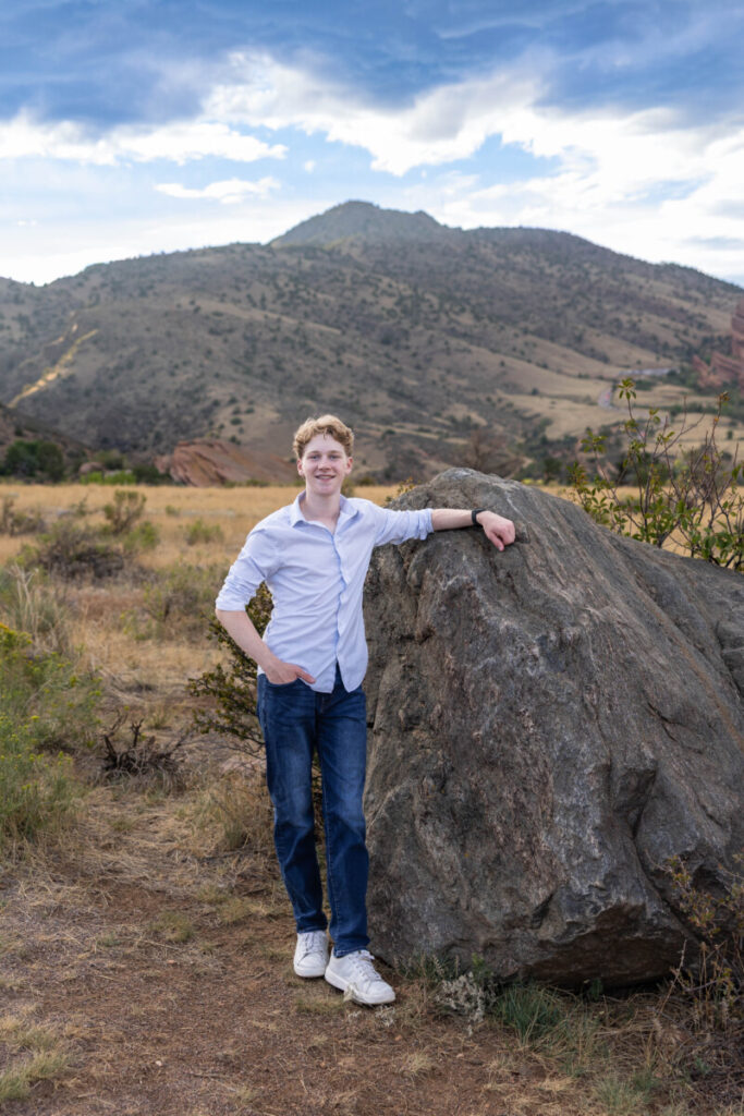 Colorado foothills photographer of high school senior teenagers