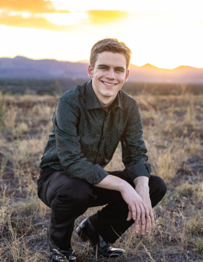 Colorado high school senior photographer at sunset