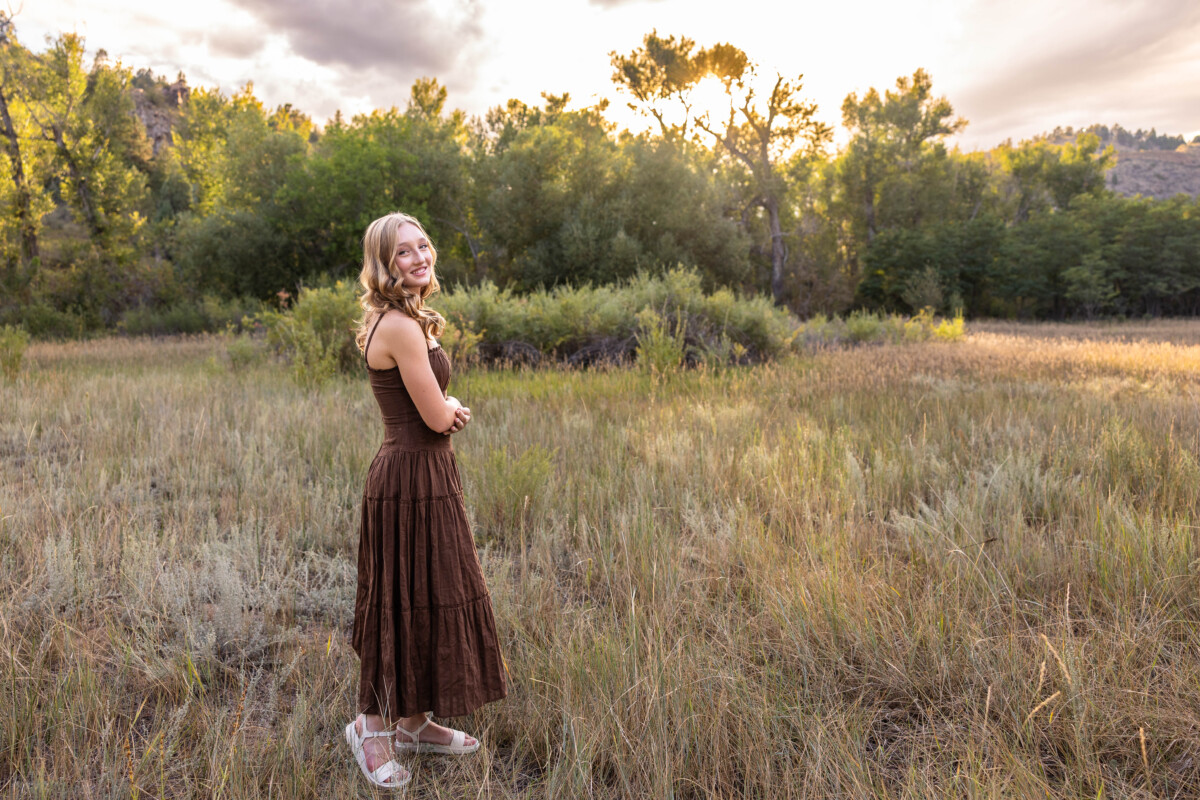 Colorado sunset teen photography session for senior portrait photo session