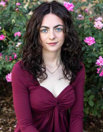 Colorado high school senior photographer of teen girl with flowers