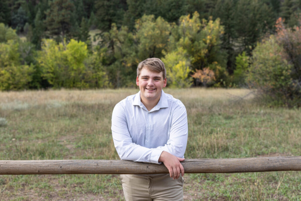Littleton high school senior photographer in Colorado with fall color