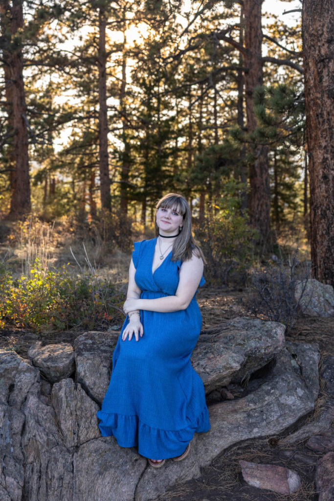 Colorado high school senior photo session at sunset