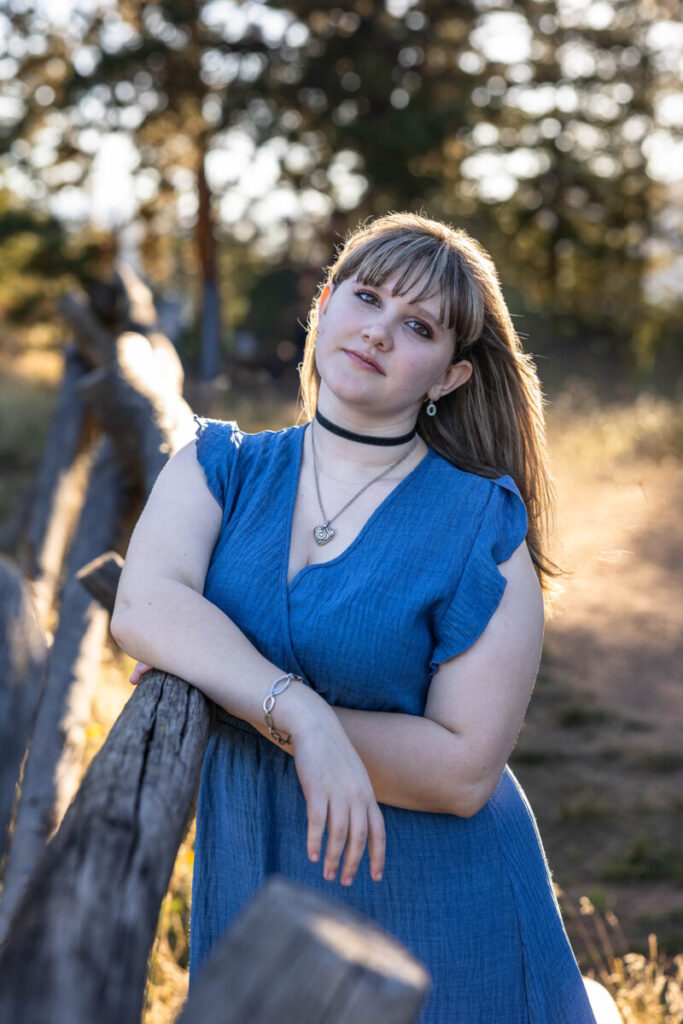 Littleton high school senior photography session in Colorado at sunset