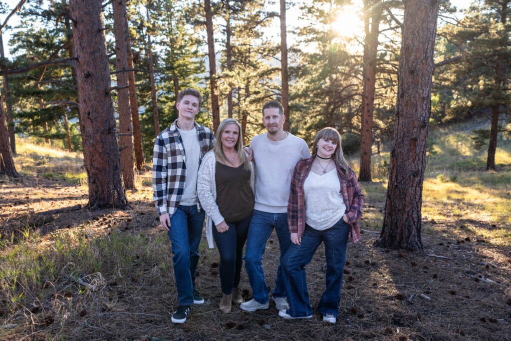 Colorado family photographer at golden hour