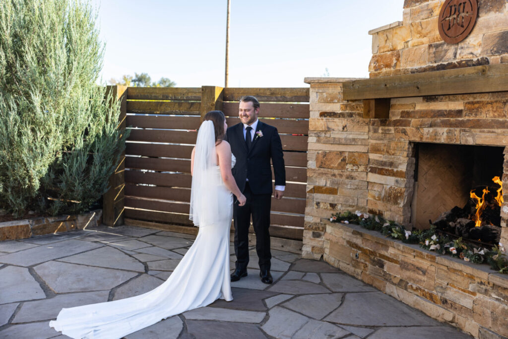 Littleton wedding photographer with bride and groom