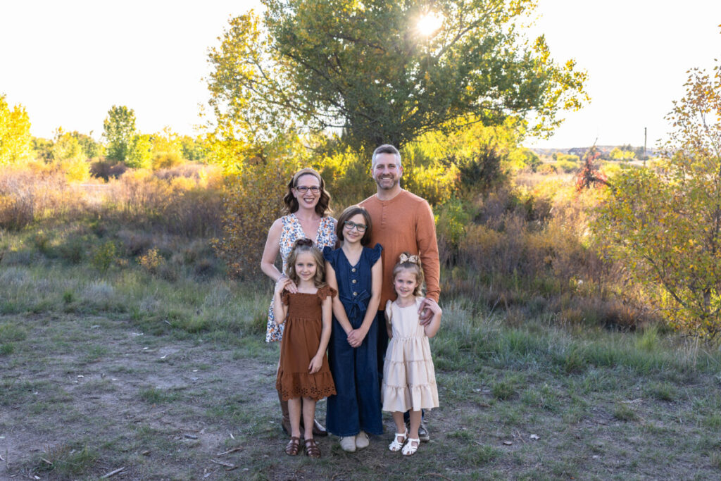 Colorado family photography session in the fall at sunset
