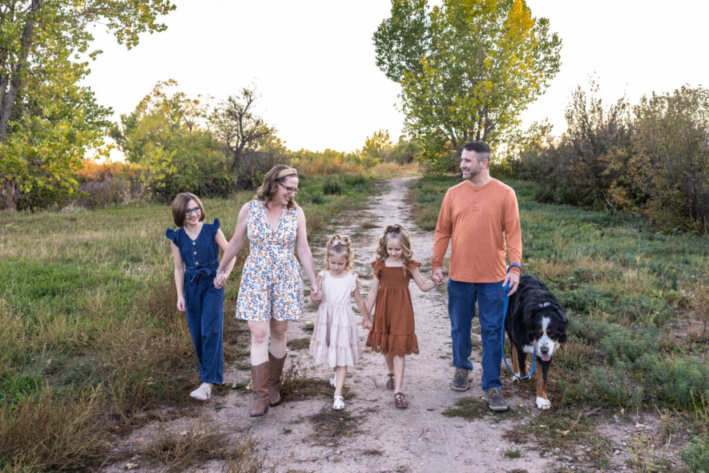 Colorado family photography session in Parker at sunset