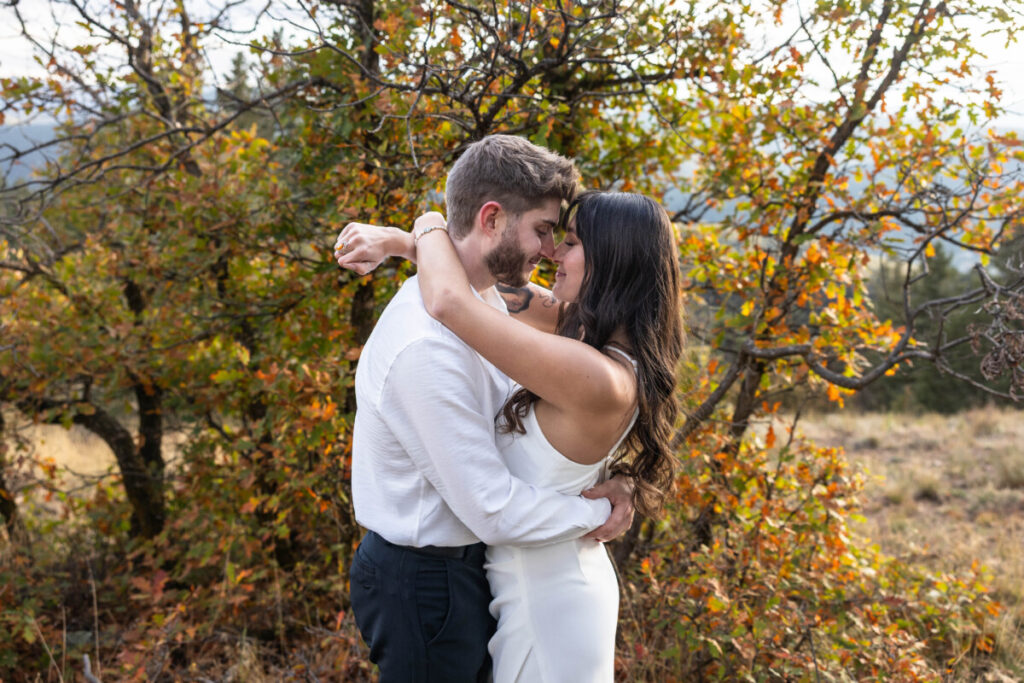 Colorado engagement photographer in the fall mountains near Littleton