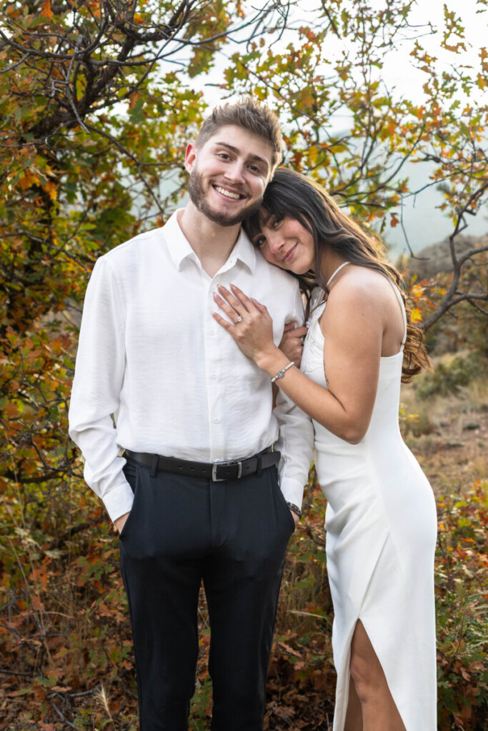 Colorado engagement photographer in the mountains in the fall
