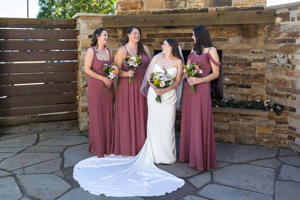 Colorado wedding photographer with bridesmaids