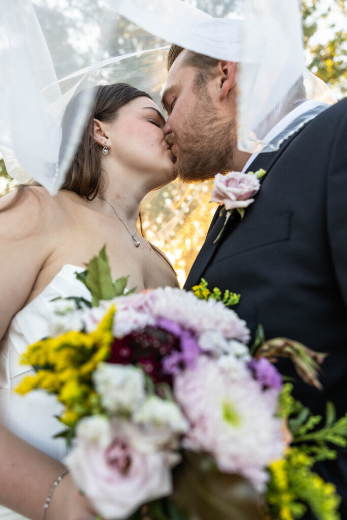 Colorado wedding photographer with bride and groom